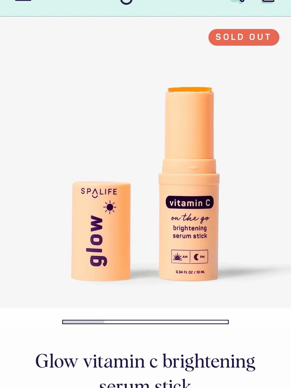 SpaLife Glow Vitamin C Brightening Serum Stick - NIB - Picture 2 of 2